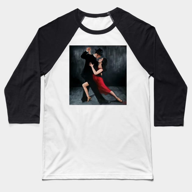 Tango Dancers one Baseball T-Shirt by MackenzieTar